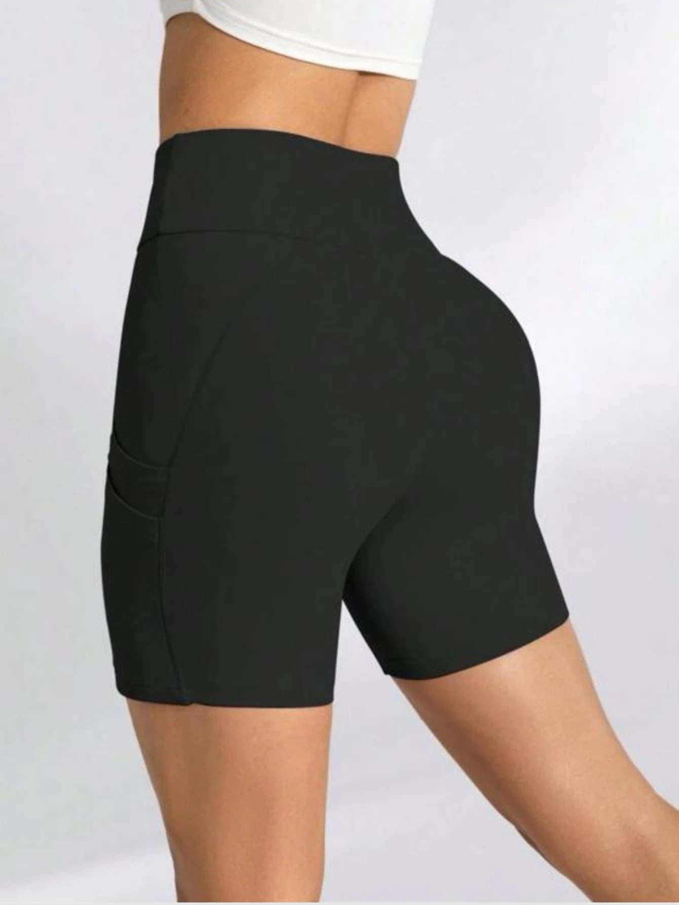 Women's Fitness Shorts Navy Blue Size M Textured Fabric 1
