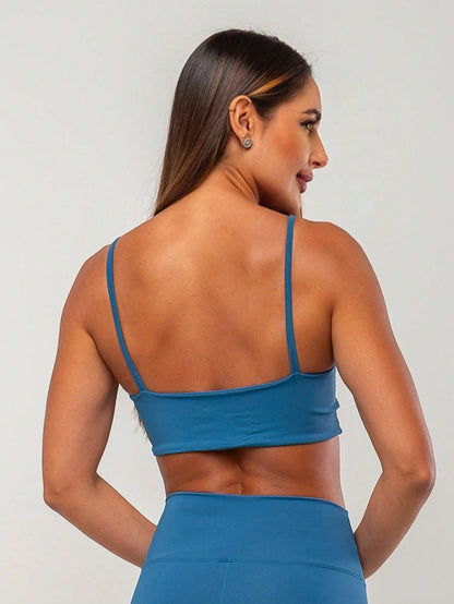 Women's Fitness Top | Slim Fit Military Green Size M Polyamide Elastane 1