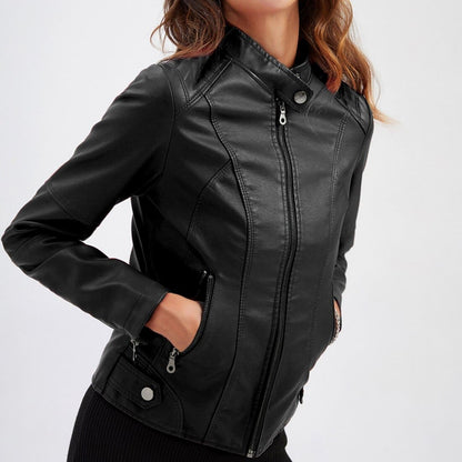 Women's Genuine Leather Jacket | Classic Durable Outerwear 0
