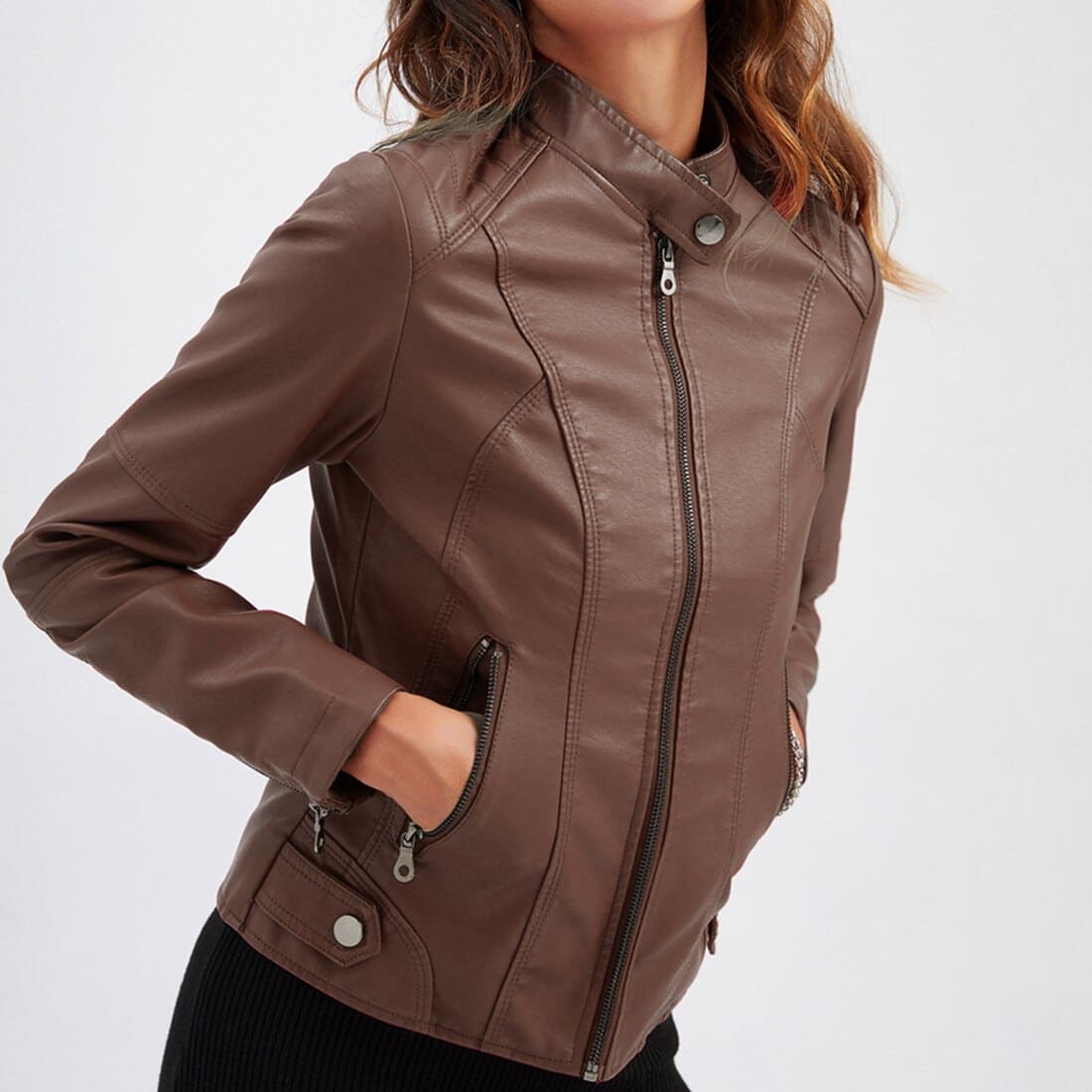 Women's Genuine Leather Jacket | Classic Durable Outerwear 2