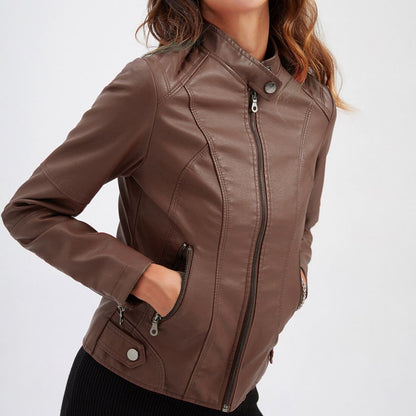 Women's Genuine Leather Jacket | Classic Durable Outerwear 2