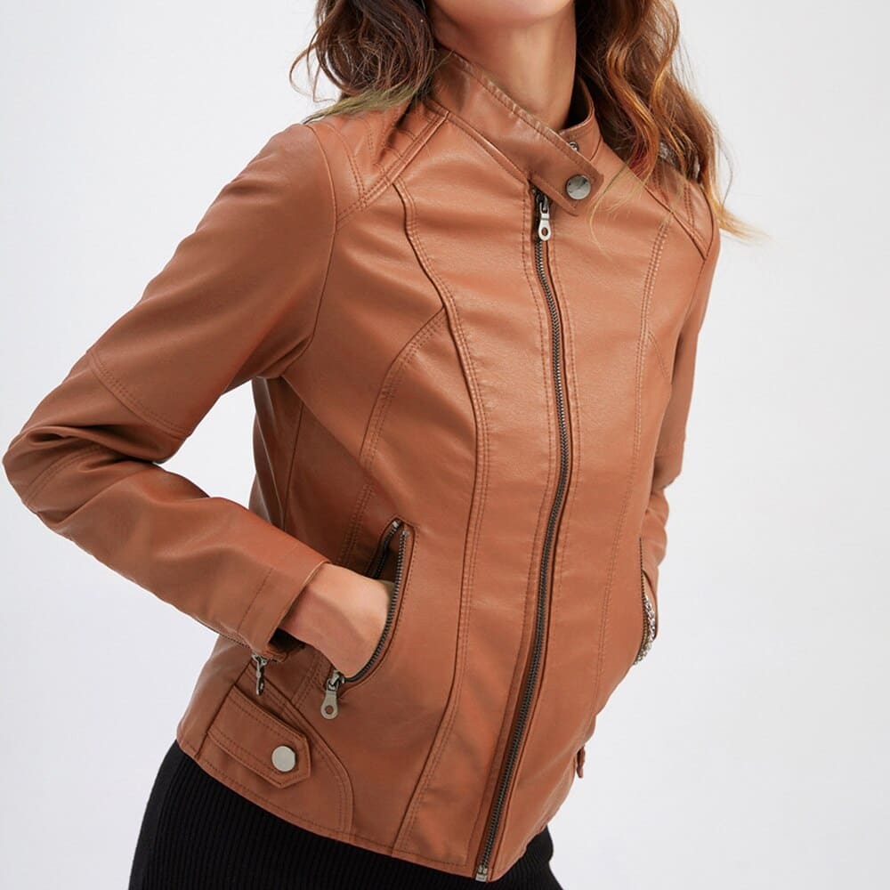 Women's Genuine Leather Jacket | Classic Durable Outerwear 3