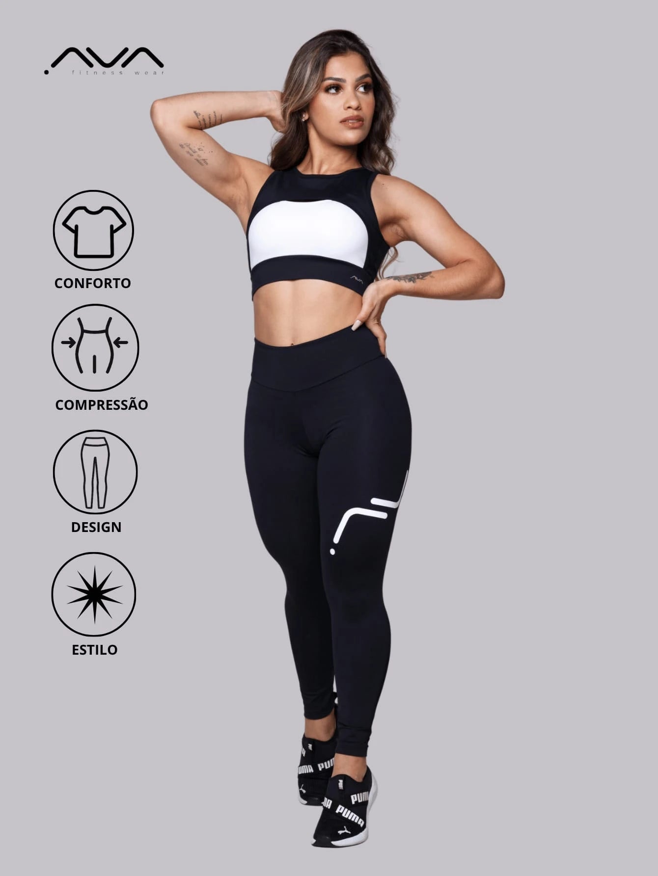 Women's Gym Set Black Size M Polyamide Polyester 0