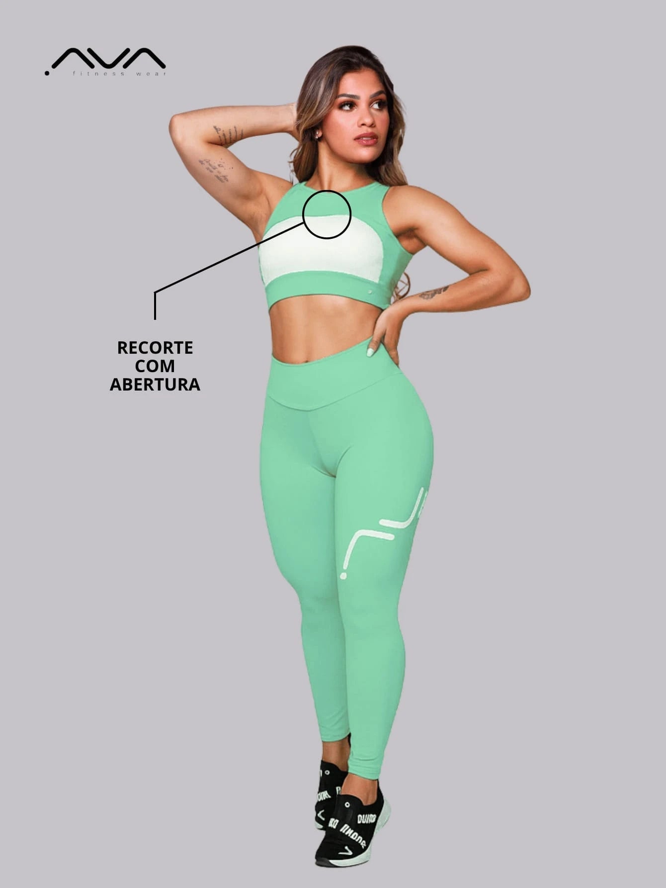 Women's Gym Set Black Size M Polyamide Polyester 6