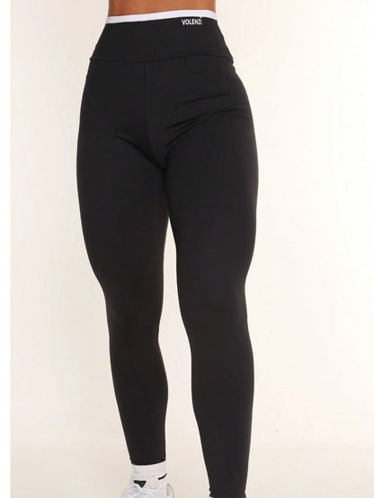 Women's High Waist Gym Legging Brown Size M Polyamide Elastane 2