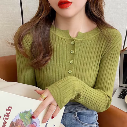 Women's Knitted Blouse with Buttons | Winter Top 5