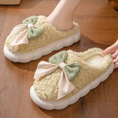 Women's Plush Winter Slippers with Bow | Cozy Indoor Footwear 8