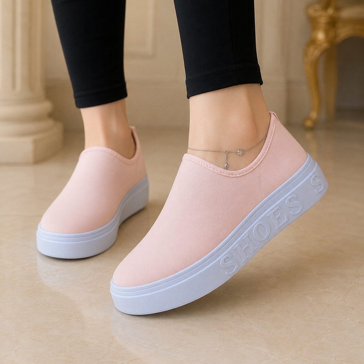 Women's Slip-On Mesh Knit Casual Sneakers 1