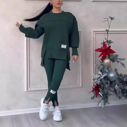 Women's Sweatshirt Set | Casual Wear Black Size M Cotton Blend 1