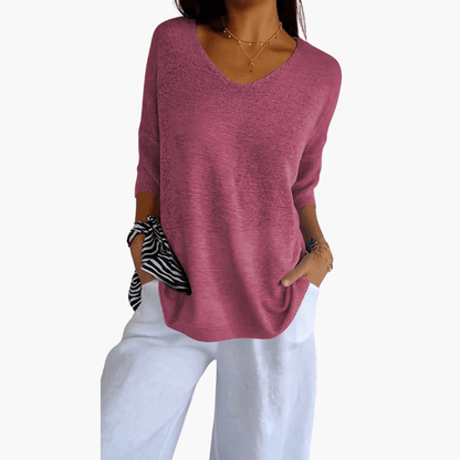 Women's V-Neck Casual Top | Short Sleeve T-Shirt 3