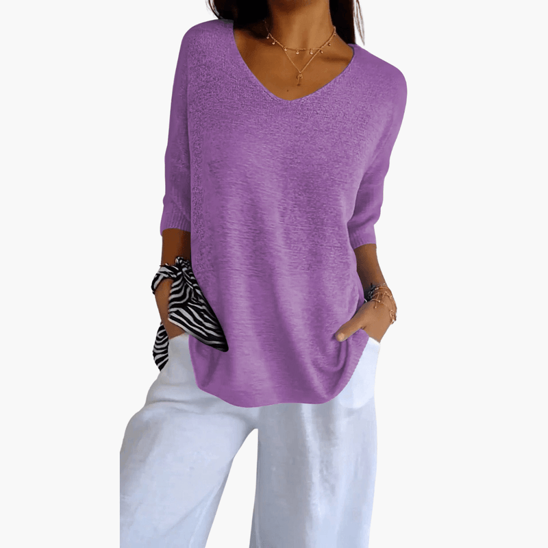 Women's V-Neck Casual Top | Short Sleeve T-Shirt 5