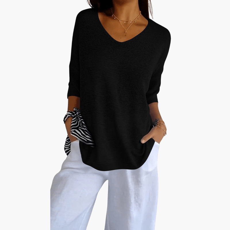 Women's V-Neck Casual Top | Short Sleeve T-Shirt 6