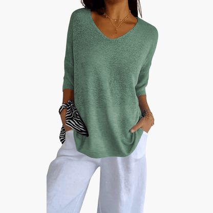 Women's V-Neck Casual Top | Short Sleeve T-Shirt 7