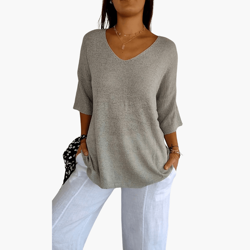 Women's V-Neck Casual Top | Short Sleeve T-Shirt 8