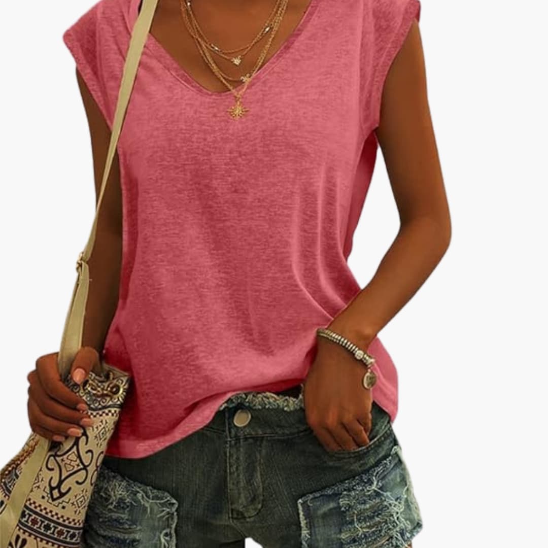 Women's V-Neck Lightweight Summer Top | Blouses for Women 5