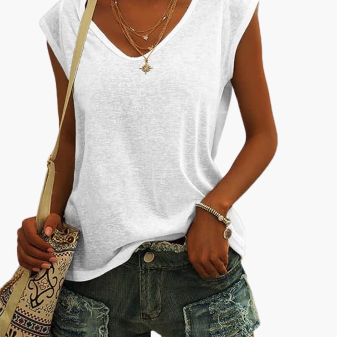 Women's V-Neck Lightweight Summer Top | Blouses for Women 7