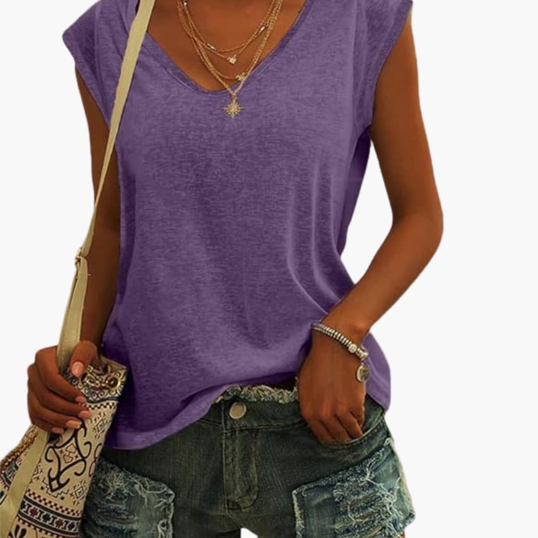 Women's V-Neck Lightweight Summer Top | Blouses for Women 8