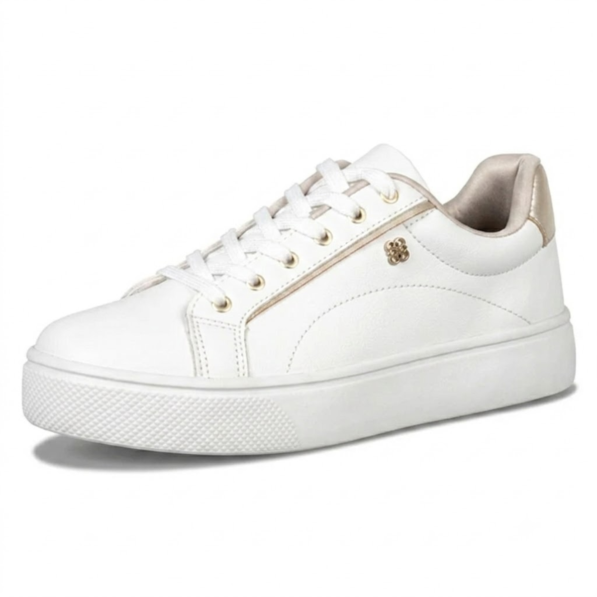 Women's White Sneakers Size 7 Synthetic Material | Casual Footwear 8