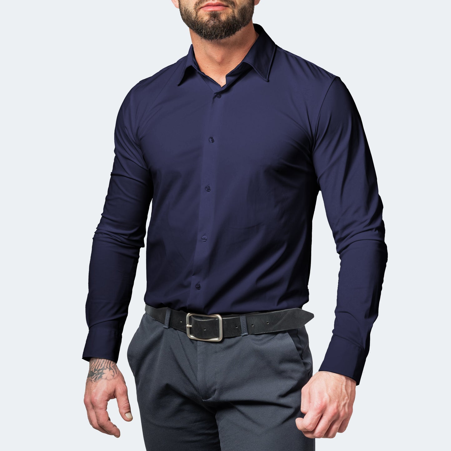 Wrinkle-Free Stretch Comfort Shirt | Men's Dress Shirt 4