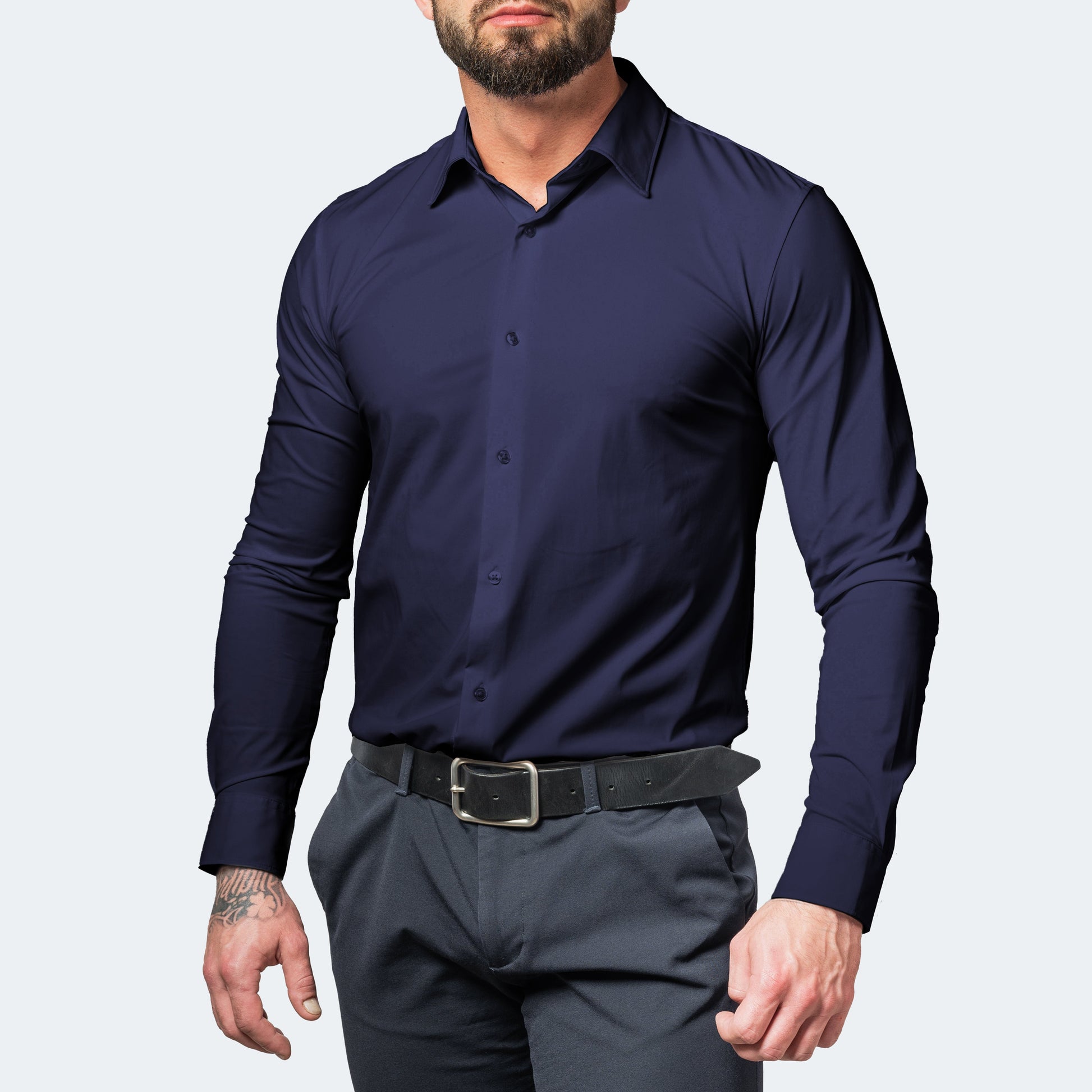 Wrinkle-Free Stretch Comfort Shirt | Men's Dress Shirt 4