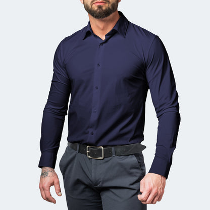 Wrinkle-Free Stretch Comfort Shirt | Men's Dress Shirt 4