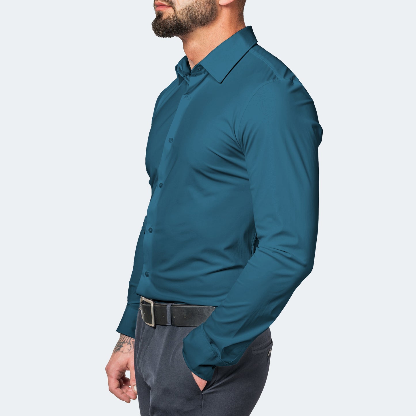Wrinkle-Free Stretch Comfort Shirt | Men's Dress Shirt 6